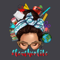 Teacher Life Messy Bun Heavyweight Hoodie | Teevron