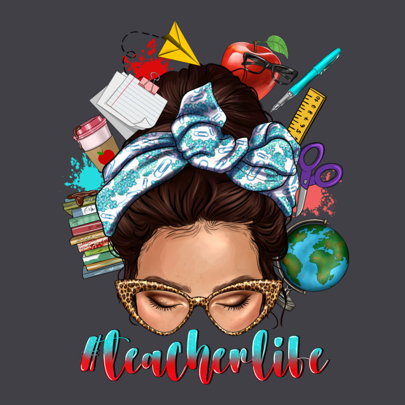 Teacher Life Messy Bun Heavyweight Hoodie by texasbilliewilder | Teevron