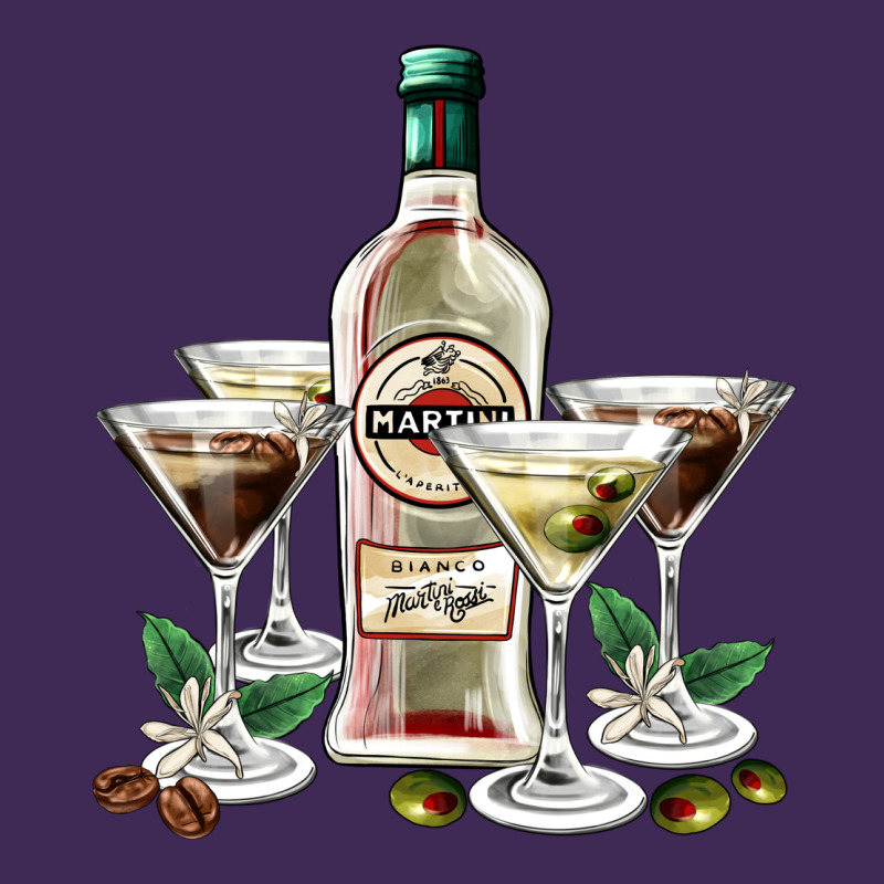 Martini Glasses And Martini Bottle Premium Hoodie by AdoDesignShop | Teevron
