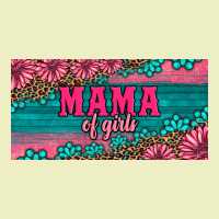 Pink Roses Mama Of Girls License Plate Urban Hoodie | Teevron