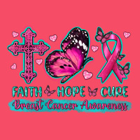 Faith Hope Cure Breast Cancer Awareness Premium Sweatshirt | Teevron