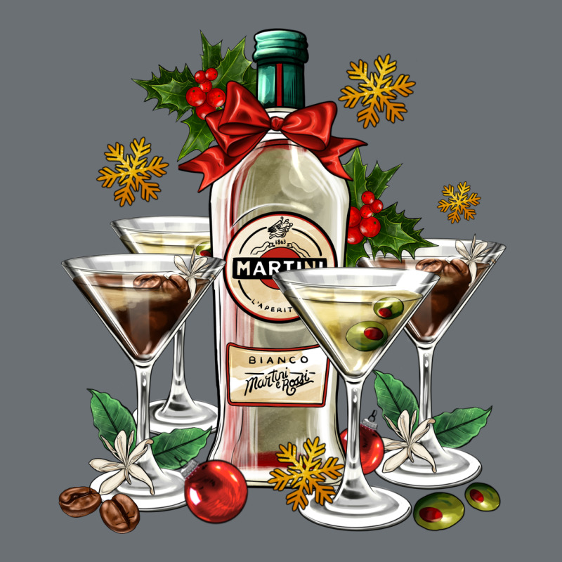 Christmas Martini  And Martini Bottle Premium Hoodie by AdoDesignShop | Teevron