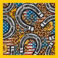 American Flag Horseshoe Deamless Pattern Premium Hoodie | Teevron