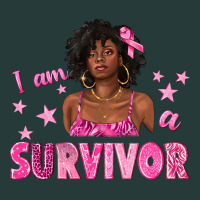 I Am A Survivor Breast Cancer With Afro Woman Premium Sweatshirt | Teevron
