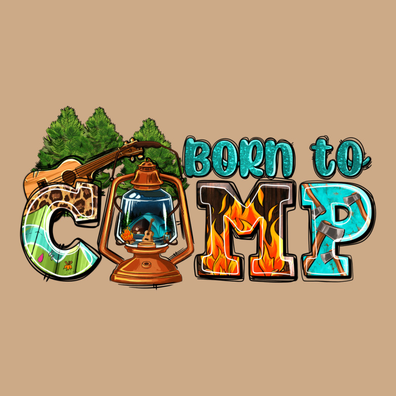 Born To Camp With Guitar Vintage Hoodie by AdoDesignShop | Teevron