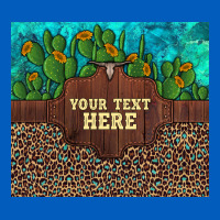 Preview Custom Cactus And Sunflowers Leopard Turquoise Urban Hoodie | Teevron