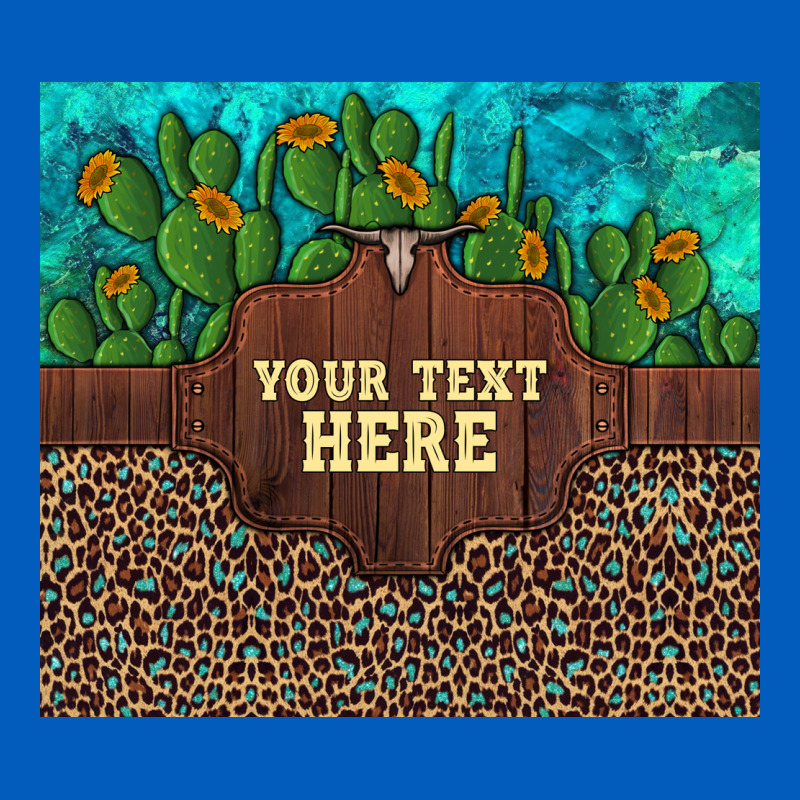 Preview Custom Cactus And Sunflowers Leopard Turquoise Urban Hoodie by Artiststas | Teevron