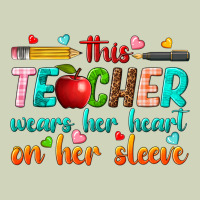This Teacher Wears Her Heart On Her Sleeve Heavyweight Hoodie | Teevron