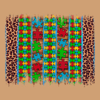 Autism Awareness Leopard Puzzle Brush Stroke Vintage Tee | Teevron