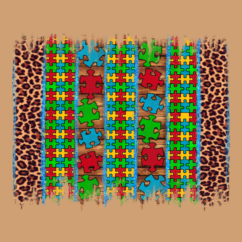 Autism Awareness Leopard Puzzle Brush Stroke Vintage Tee by Artiststas | Teevron