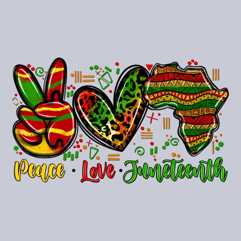 Peace Love Juneteenth Heavyweight Hoodie by Zillion Design Studio | Teevron