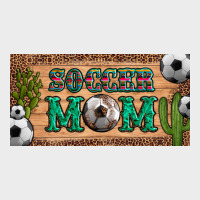 Soccer Mom With Ball And Cactus And Serape Licanse Plate Urban Hoodie | Teevron