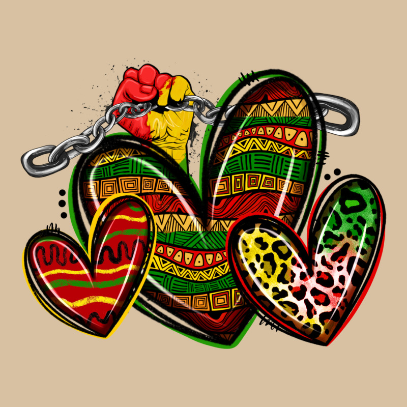 Juneteenth Hearts Heavyweight Hoodie by Zillion Design Studio | Teevron