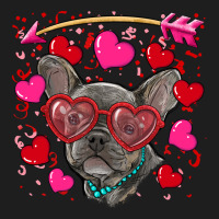 Valentine's Day French Bulldog Puppy Heavyweight Hoodie | Teevron