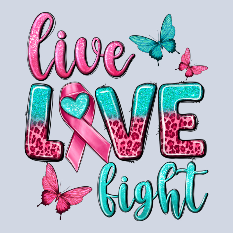 Live Love Fight Breast Cancer Premium Sweatshirt by texasbilliewilder | Teevron