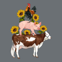 Western Farm Life Cow Pig Rooster With Sunflowers Premium Hoodie | Teevron