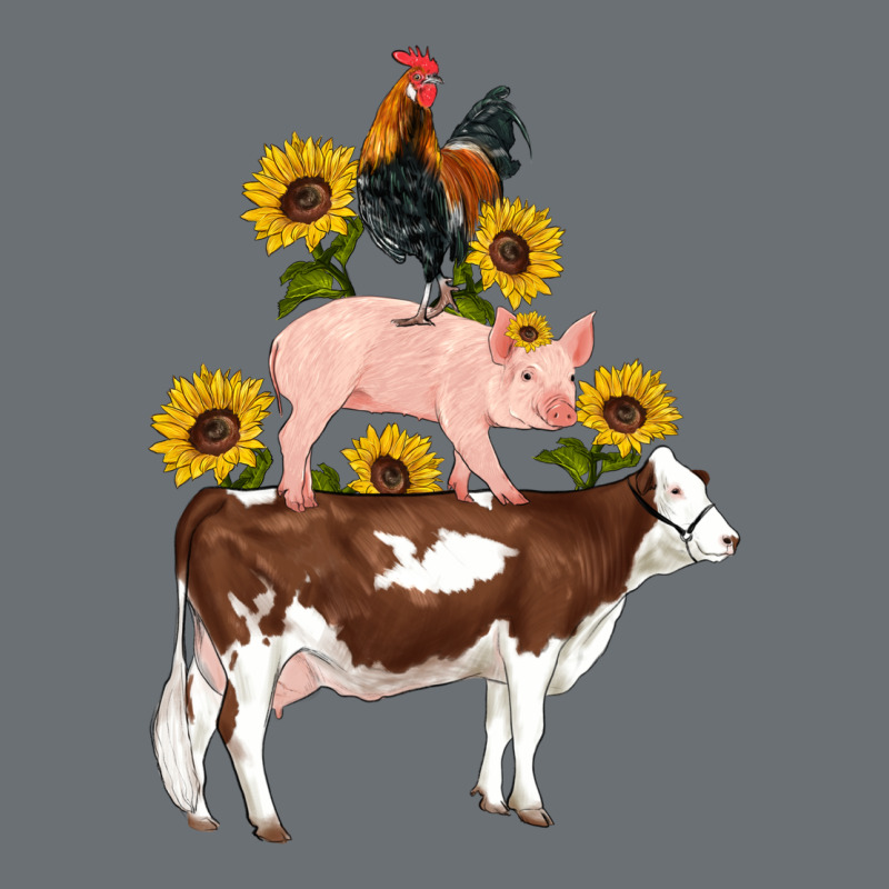 Western Farm Life Cow Pig Rooster With Sunflowers Premium Hoodie by Artiststas | Teevron