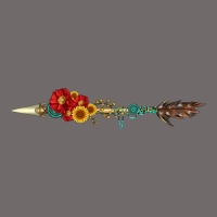 Flowers And Arrow With Gemstone Urban Hoodie | Teevron
