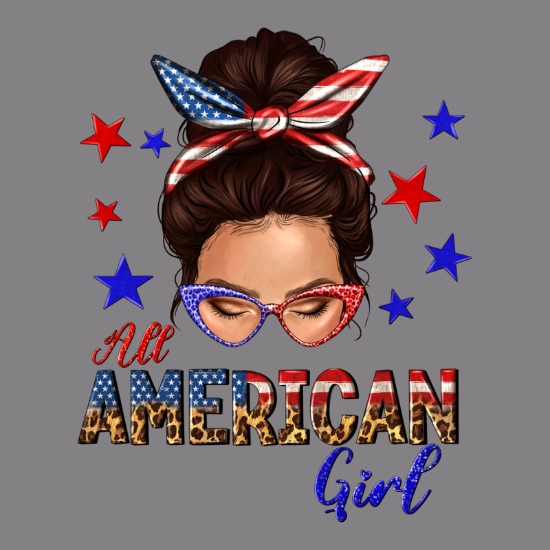 All American Girl Messy Bun Heavyweight Hoodie by texasbilliewilder | Teevron
