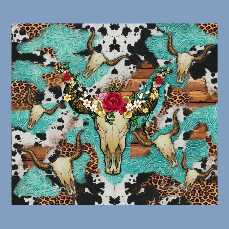 Bull Skull Flowers Cowhides And Leopard Urban Hoodie by Artiststas | Teevron