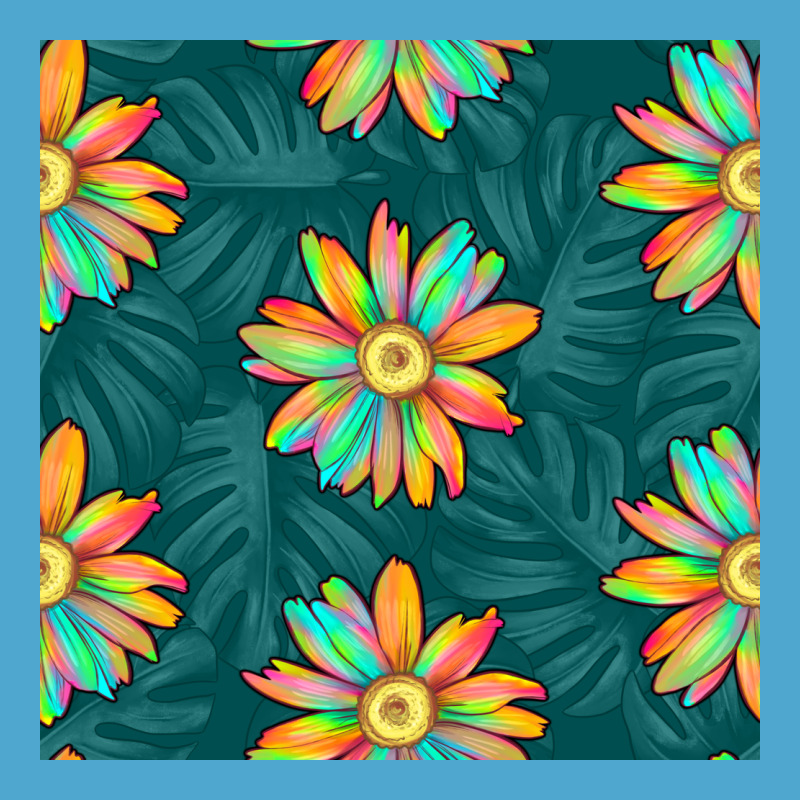 Colorful Tropical Flowers Seamless Pattern Premium Hoodie by BundleAndBundleShop | Teevron