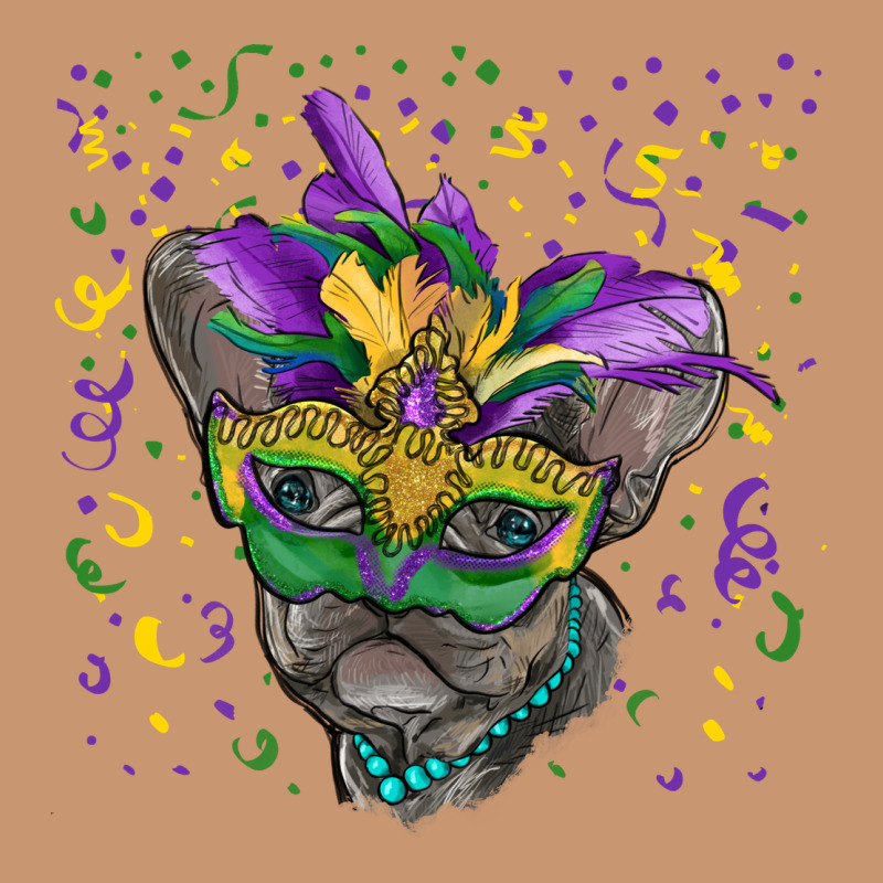 Mardi Gras Mask French Bulldog Heavyweight Hoodie by RanaPortraitStore | Teevron