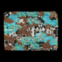 Western Cowhide And Leopard With Turquoise Background Urban Hoodie | Teevron