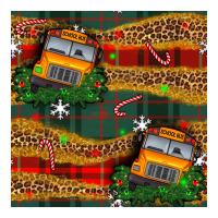 christmas school bus seamless pattern | Teevron