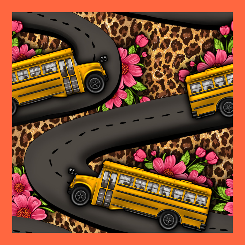 Flower Leopard School Bus Seamless Pattern Premium Hoodie by BundleAndBundleShop | Teevron