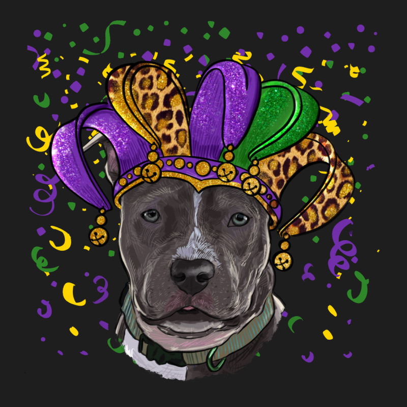 Mardi Gras Pitbull Heavyweight Hoodie by RanaPortraitStore | Teevron