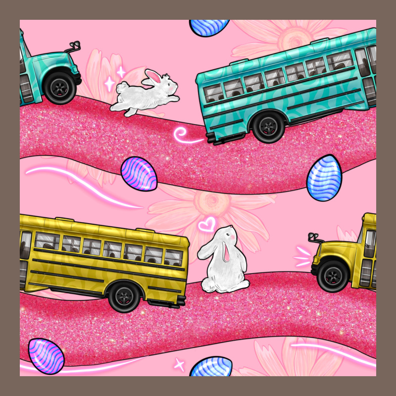 Easter School Bus Seamless Pattern Premium Hoodie by BundleAndBundleShop | Teevron