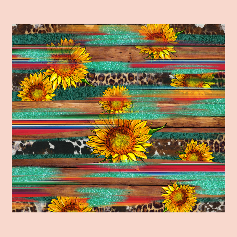 Sunflower Serape Wood And Cowhide Urban Hoodie by Artiststas | Teevron