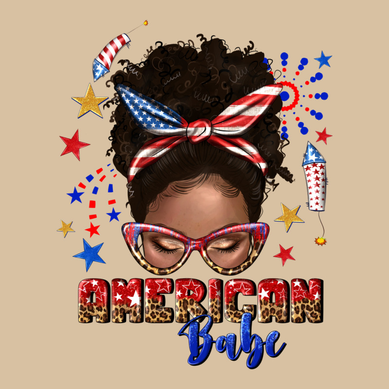 American Babe Afro Messy Bun Heavyweight Hoodie by texasbilliewilder | Teevron