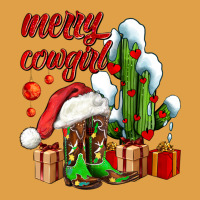 Merry Cowgirl  Boots And Cactus With Gifts Premium Hoodie | Teevron