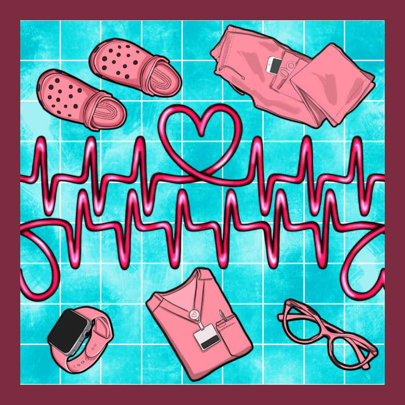 Nurse Heart Beat Seamless Pattern Premium Hoodie by BundleAndBundleShop | Teevron
