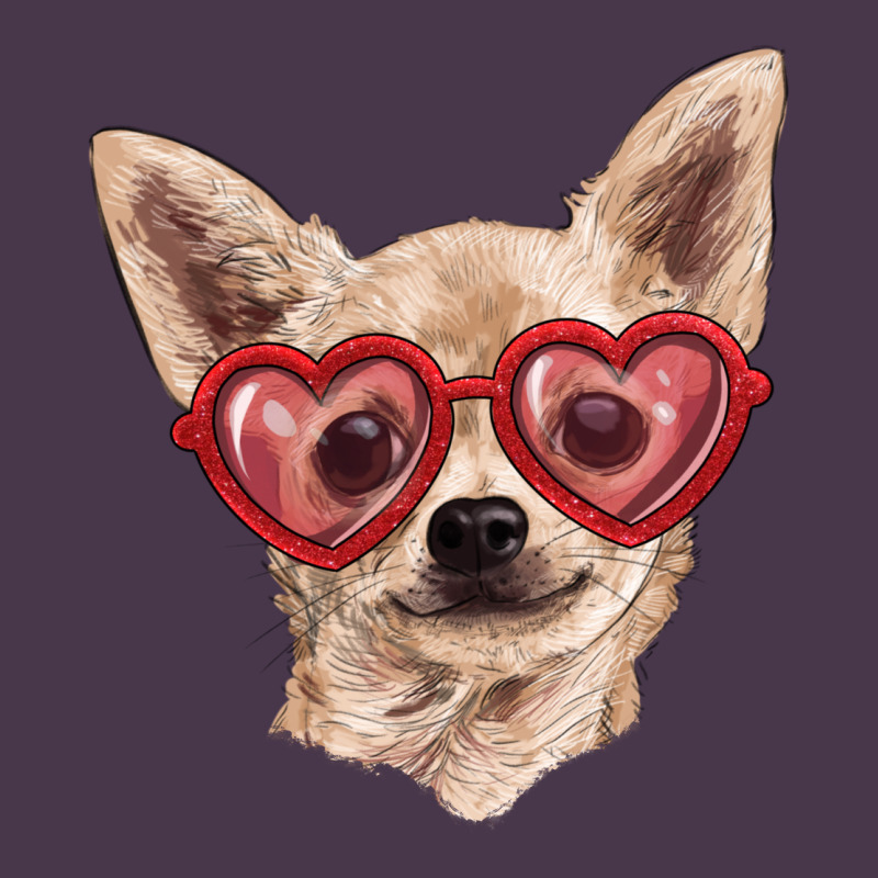 Chihuahua Dog With Love Glasses Heavyweight Hoodie by RanaPortraitStore | Teevron