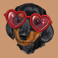 Dachshund With Love Glasses Heavyweight Hoodie | Teevron