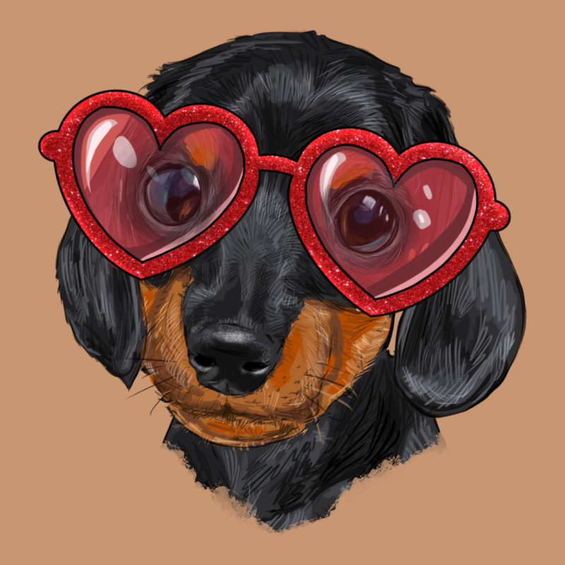 Dachshund With Love Glasses Heavyweight Hoodie by RanaPortraitStore | Teevron