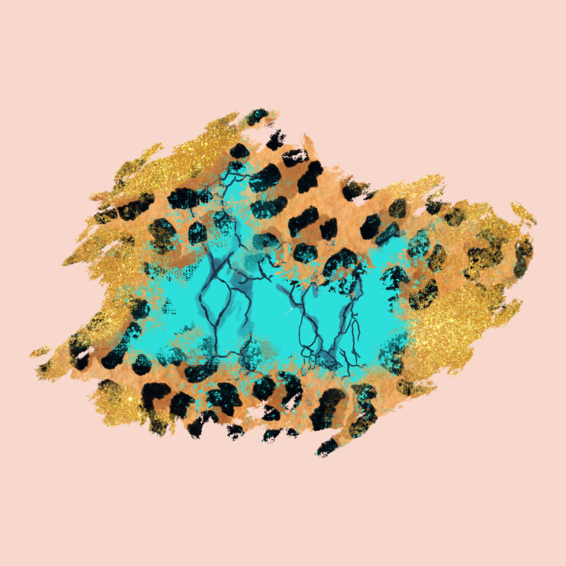 Glitter Leopard Turquoise Patch Urban Hoodie by AdoDesignShop | Teevron