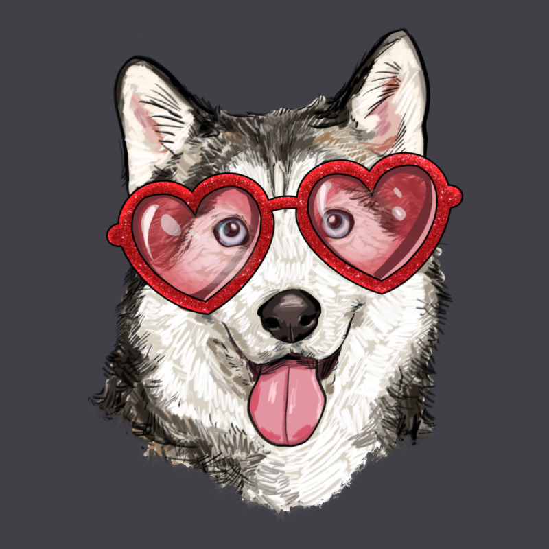 Husky With Love Glasses Heavyweight Hoodie by RanaPortraitStore | Teevron