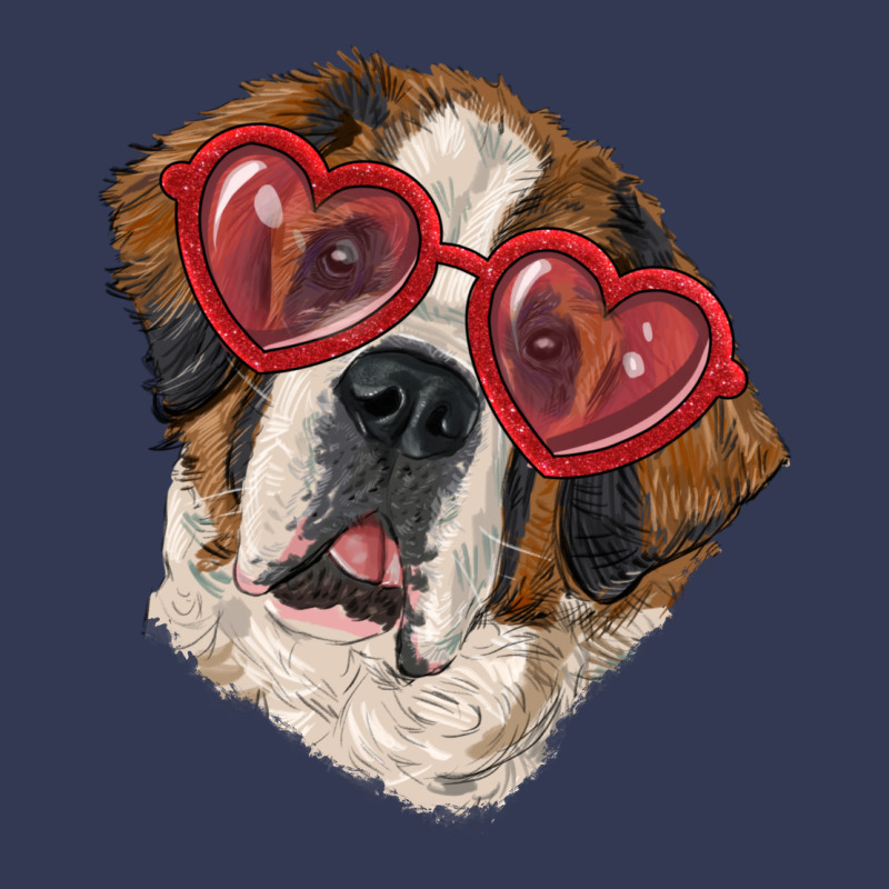 Saint Bernard With Love Glasses Heavyweight Hoodie by RanaPortraitStore | Teevron