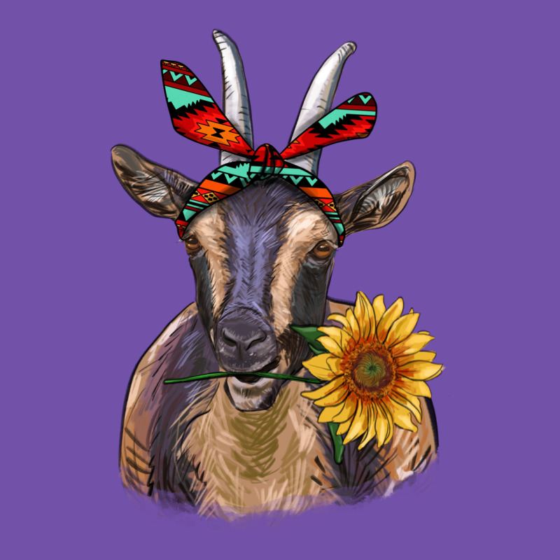 Sunflower Aztec Ribbon Goat Premium Sweatshirt by RanaPortraitStore | Teevron