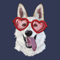 White Shepherd With Love Glasses Heavyweight Hoodie | Teevron