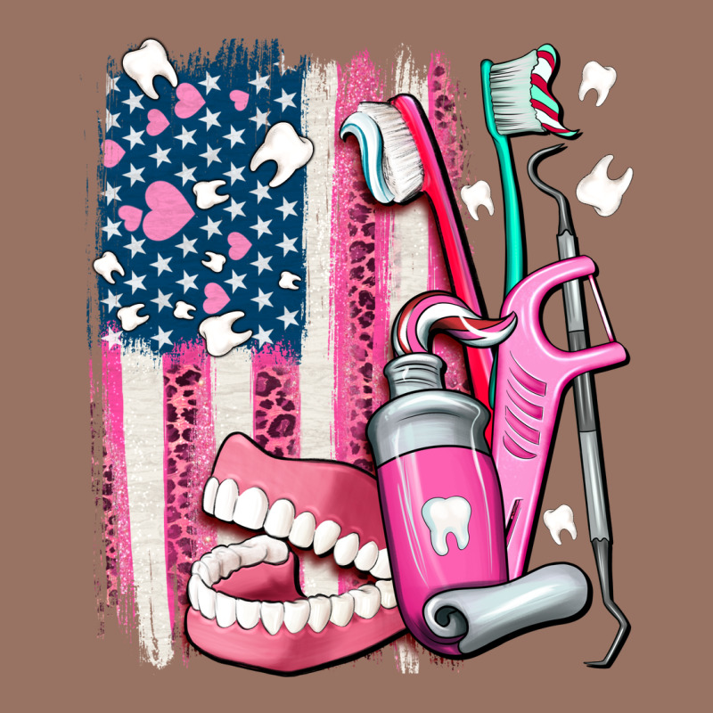 American Flag And Dental Elements With Teeth Premium Hoodie by AdoDesignShop | Teevron