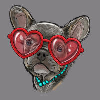 French Bulldog With Love Glasses Heavyweight Hoodie | Teevron