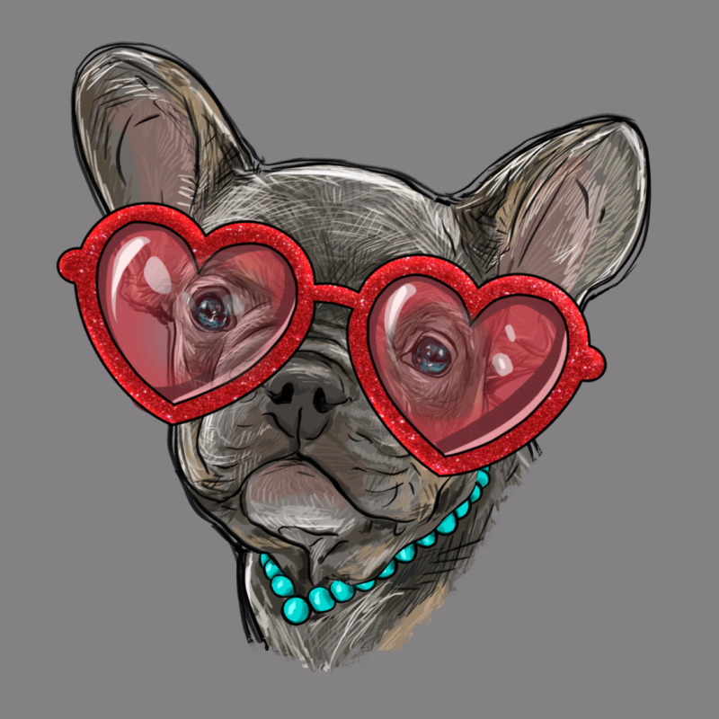 French Bulldog With Love Glasses Heavyweight Hoodie by RanaPortraitStore | Teevron