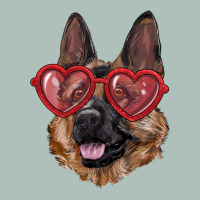 German Shepherd With Love Glasses Heavyweight Hoodie | Teevron