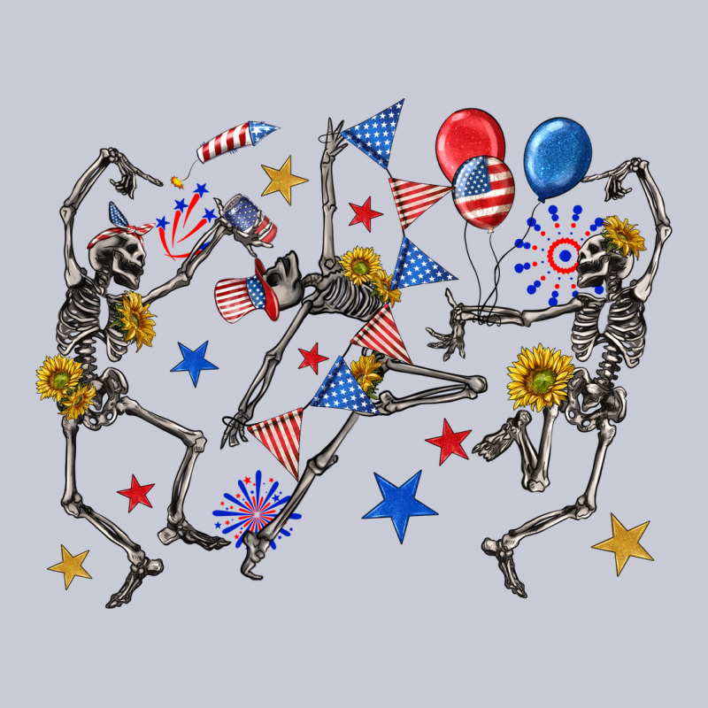 Fourth Of July Dancing Skeleton Heavyweight Hoodie by texasbilliewilder | Teevron