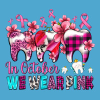 In October We Wear Pink Cancer Ribbon With Teeth Premium Hoodie | Teevron