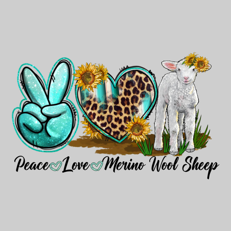 Peace Love Merino Wool Sheep Premium Tee by LillyAllenDesigns | Teevron